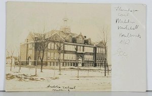 Milbank SD Public School RPPC South Dakota1907 udb Postcard K3