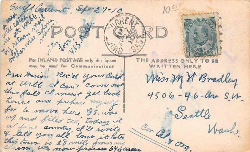 H72/ Swift Current Sakatchewan Canada RPPC Postcard '10 11th Ave Store 101