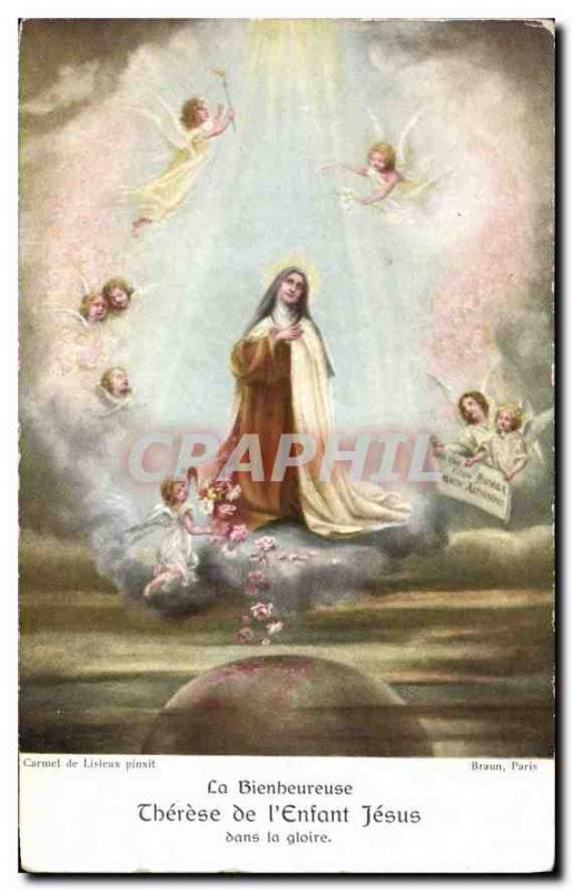 Old Postcard Blessed Cherese of the Child Jesus in glory