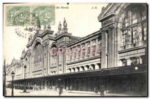 Old Postcard Paris Gare Du Nord