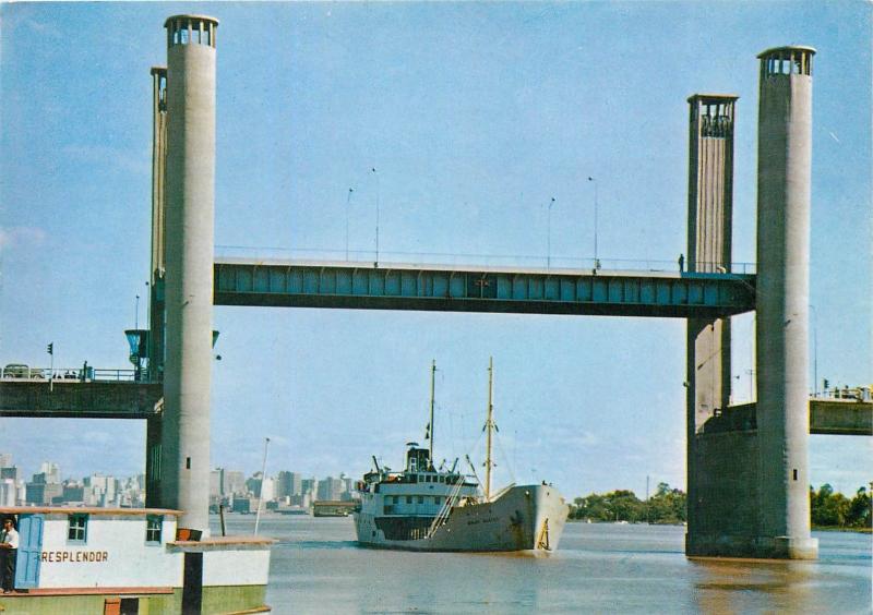 Brazil Porto Alegre Rio Grande Do Sul Ponte Levadica Sobre Riop Guaiba Hippostcard