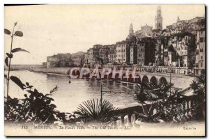 Old Postcard Menton Old Town