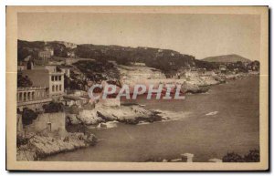 Postcard Old Marseille la Corniche Promenade L'Anse Maldorme