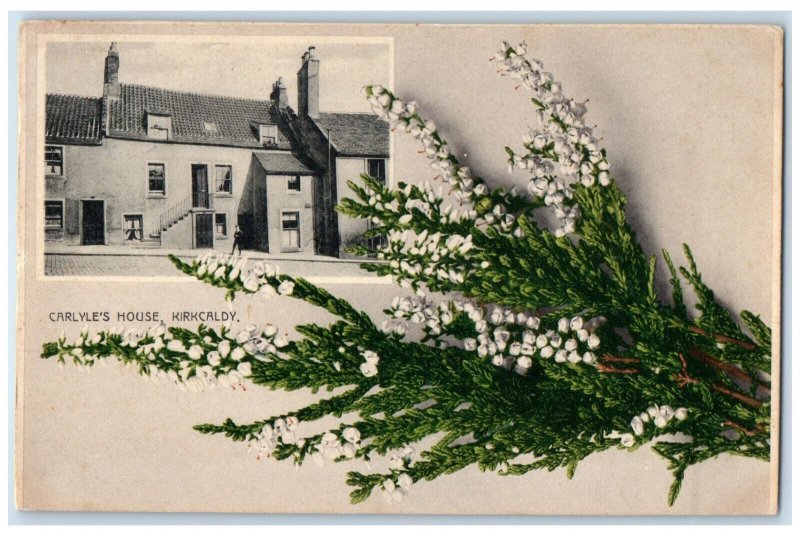 1907 Flowers Carlyle's House Kirkcaldy Fife Scotland Antique Postcard