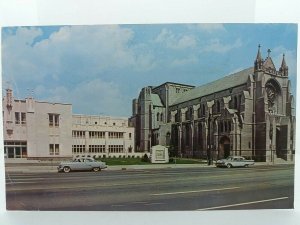 Episcopal Diocesan Cathedral Center Detroit Michigan USA Vintage Postcard 1961