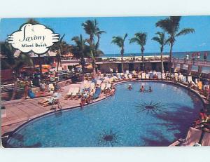 Pre-1980 SAXONY HOTEL SWIMMING POOL Miami Beach Florida FL G9887@