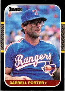 1987 Donruss Baseball Darell Porter Texas Rangers sk20332