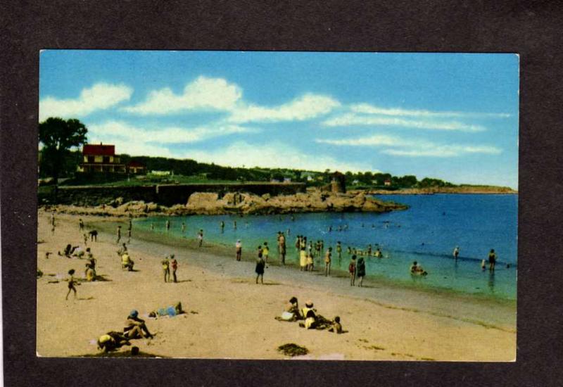 MA Rockport Beach Bathers Cottages Houses  Massachusetts Mass Postcard