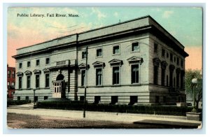 1912 Public Library Fall River Massachusetts MA Posted Antique Postcard