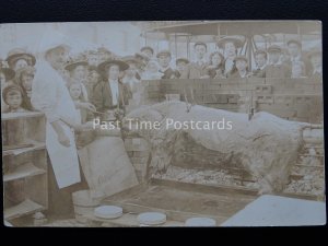 Stratford on Avon OX ROAST on SPIT & Funfair Merry Go Round c1909 RP Postcard