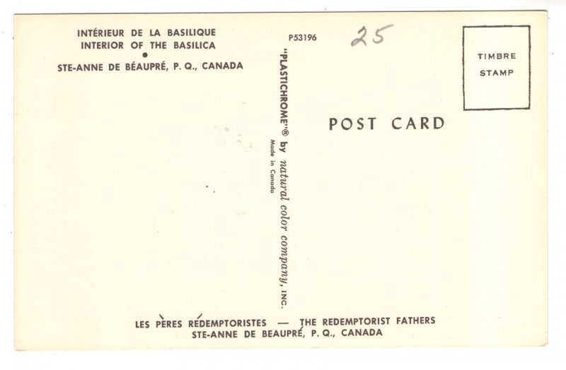 Interior Basilique, Ste Anne De Beaupre, Quebec