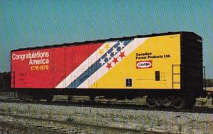 Train Canadian Forest Products Box Car Congratulations America