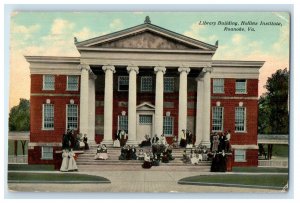 1914 Library Building, Hollins Institute, Roanoke Virginia VA Postcard 