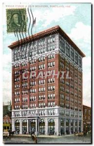 Old Postcard Wells Fargo Building Cops Portland Oregon