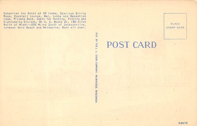 Sebastian Inn Hotel on Beautiful Indian River Sebastian FL Postcard