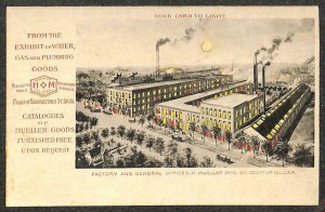 ST. LOUIS WORLD'S FAIR HOLD TO LIGHT GAS PLUMBING AD ILLINOIS POSTCARD (1904)