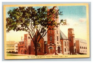 Vintage 1940's Postcard The Second Congregational Church Waterbury Connecticut