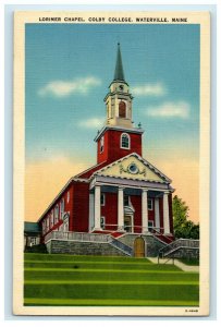 c1910 Lorimer Chapel Colby College Waterville Maine ME Antique Postcard 