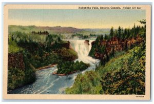 c1930's Water Falls at Kakabeka Falls Ontario Canada Vintage Unposted Postcard
