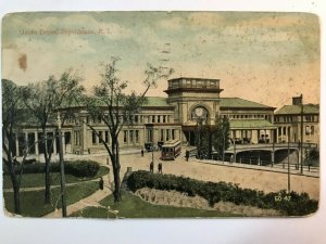 Vintage Postcard 1919 Union Depot Providence Rhode Island