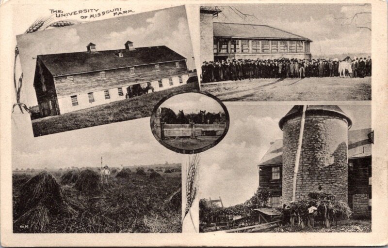 Postcard Multiple Views The University of Missouri Farm in Columbia, Missouri