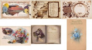 lots32  collection uk greetings flower all pre 1920 lot 25 ppc