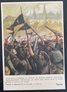 Mint Italy Picture POSTCARD Blackshirts Walk To The Victory
