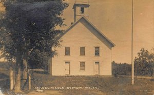 Stetson ME School House 1922 Real Photo Postcard