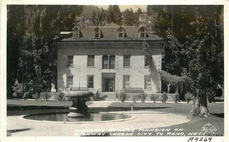 1930s Historic Bowers Mansion Carson City Reno Nevada Frasher RPPC 11678