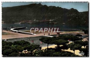 Old Postcard Aix les Bains Beach and the tooth cat