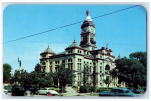 1951 Sedgwick County Court House Building Classic Cars Wichita Kansas Postcard