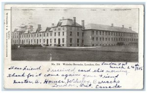 c1905 Wolseley Barracks London Ontario Canada Antique Posted Postcard