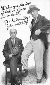 Stebbins Boys John and Esley NBC Radio Advertising Antique Postcard J78050