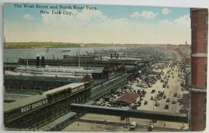 The West Street & River Piers NYC NY -vintage