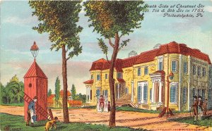 Philadelphia Pennsylvania c1910 Postcard South Side Of Chestnut Street in 1765
