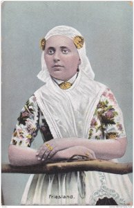 Woman posing in traditional attire of Friesland, Netherlands, 00-10s