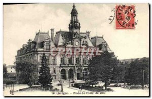 Postcard Old Place Limoges L & # 39Hotel City