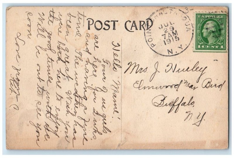 1915 City Of Buffalo Leaving Point Steamer Ship Chautauqua New York NY Postcard