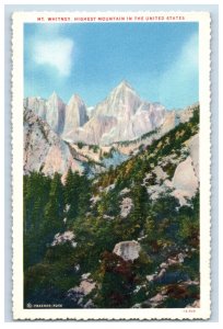 Vintage Mt. Whitney, Lone Pine California. Postcard P71E