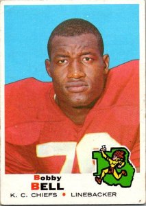 1969 Topps Football Card Bobby Bell Kansas City Chiefs sk5474