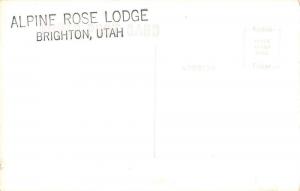 Brighton Utah Alpine Rose Lodge Patio Real Photo Antique Postcard K36039 