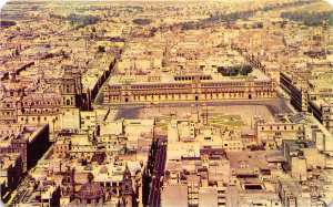 Mexico City Mexico 1950s Postcard Panoramic View Latino Americana Building