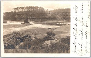 Connecticut River High Water Below Falls Rockingham Windham County VT Postcard