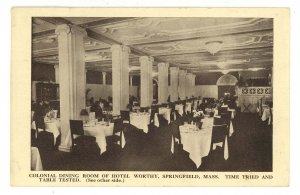 MA - Springfield. Hotel Worthy, Colonial Dining Room Interior