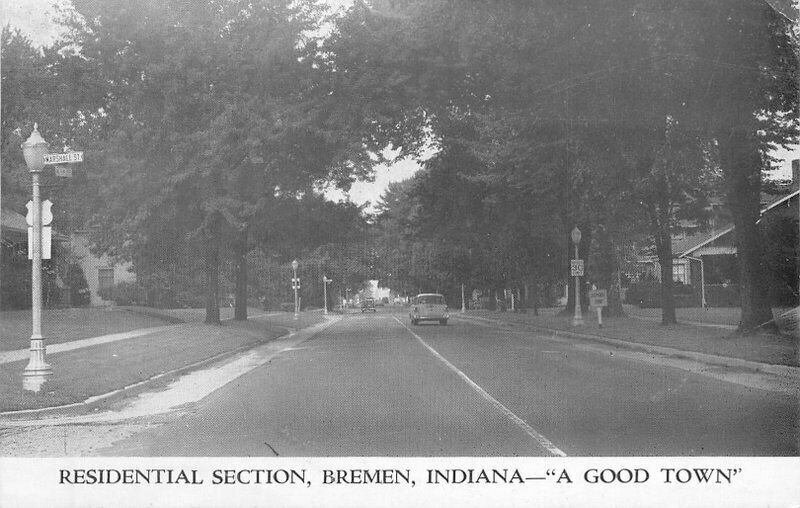 Indian Bremen Business Section West 1950s Lumitone Postcard autos 22-4333 