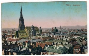Postcard Austria 1913 Vienna Saint Stephen Cathedral Panorama View Architecture