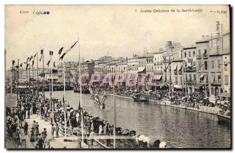 Old Postcard This jousting Cettoises Saint Louis