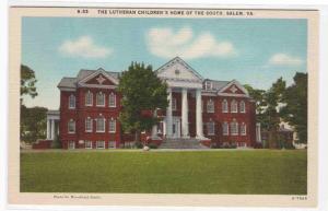 Lutheran Childrens Home Of the South Salem Virginia linen postcard