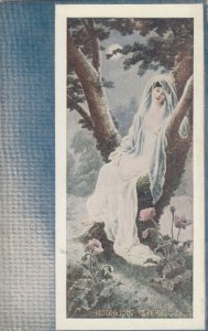 Art Nouveau woman in white Moonlight Reverie, 1900-10s
