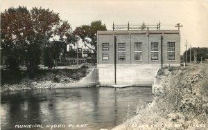 Postcard Iowa Cedar Falls Municipal Hydro Plant roadside 1940s 22+13932